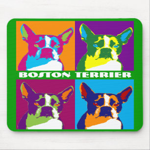 Mousepad Tapete do rato do pop art de Boston Terrier