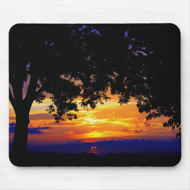 Mousepad Tapete do rato do por do sol (Frente)