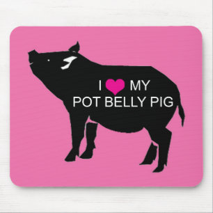 Mousepad Tapete do rato do porco da barriga de pote