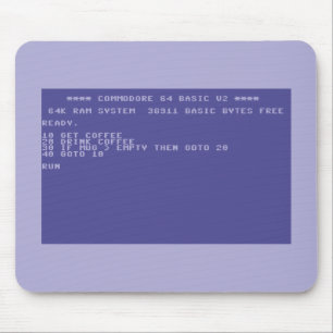 Mousepad Tapete do rato do programa básico do café da