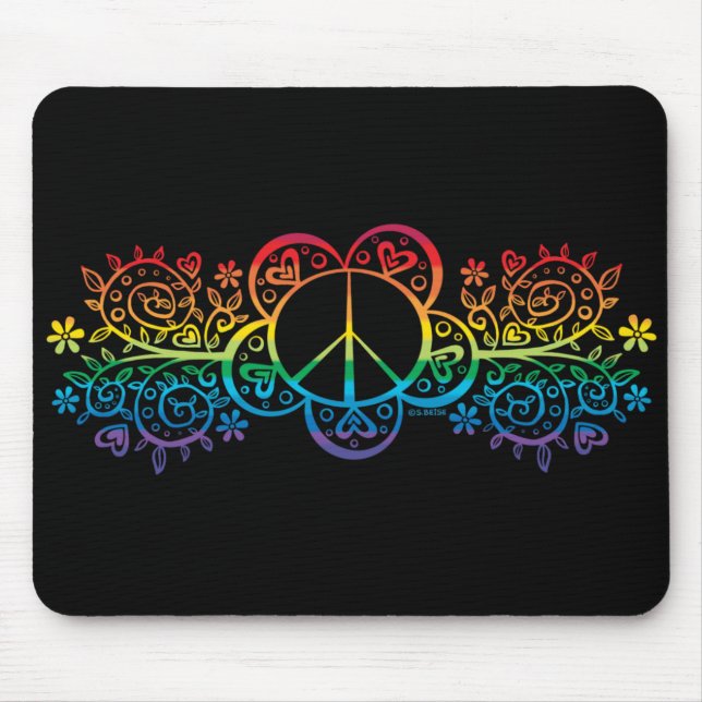 Mousepad Tapete do rato do sinal de paz (Frente)