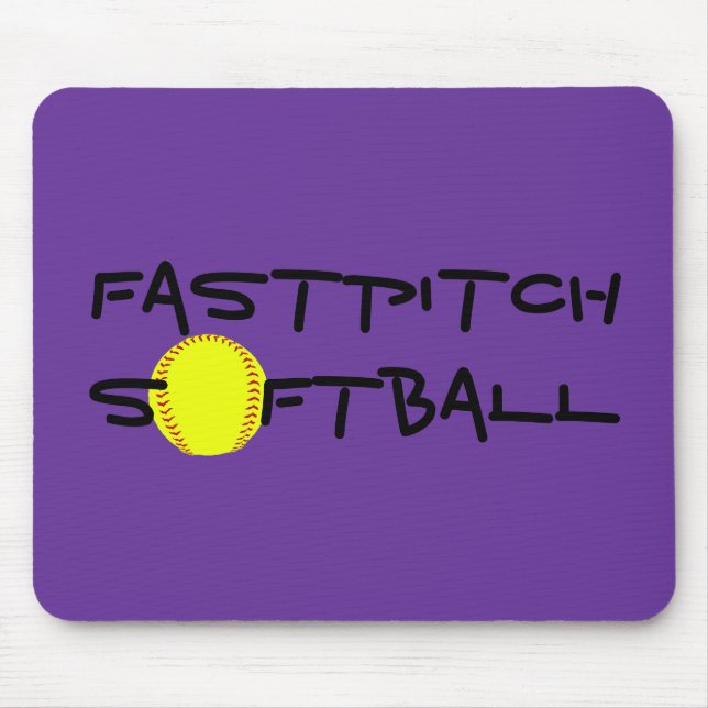 Mousepad Tapete do rato do softball de Fastpitch (Frente)