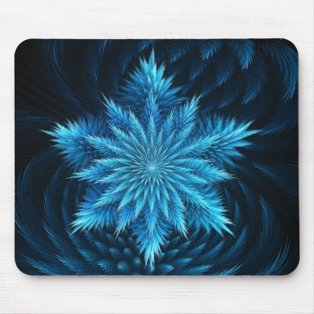 Mousepad Tapete do rato do sopro do floco de neve (Frente)