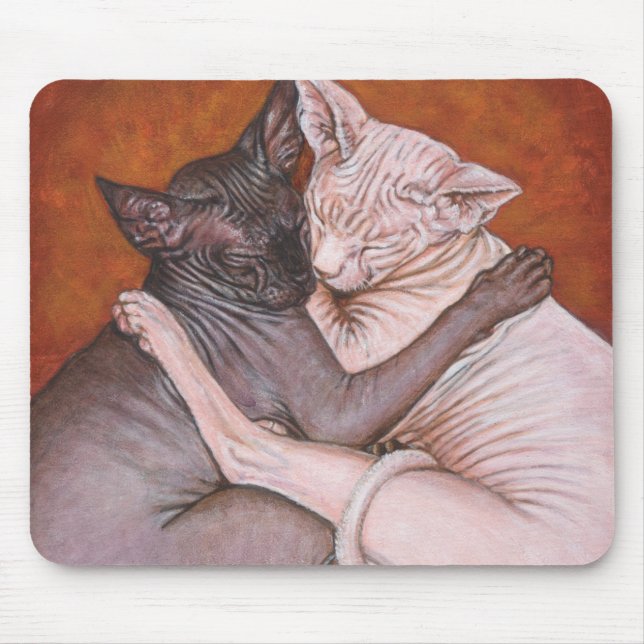 Mousepad Tapete do rato do tempo da sesta dos gatos do gato (Frente)