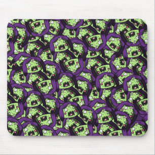 Mousepad Tapete do rato do teste padrão da menina do zombi