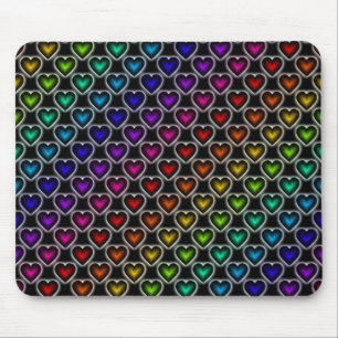 Mousepad Tapete do rato do teste padrão dos corações do