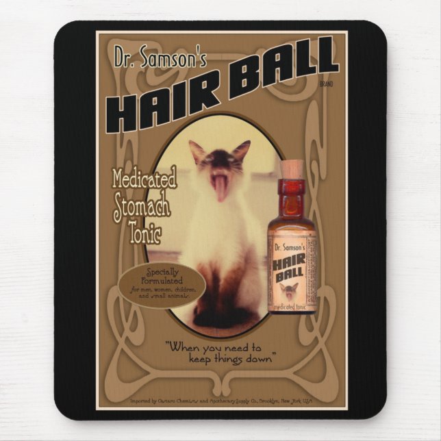 Mousepad Tapete do rato do tónico da bola de cabelo do Dr. (Frente)