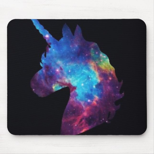 Mousepad Tapete do rato do unicórnio da galáxia (Frente)