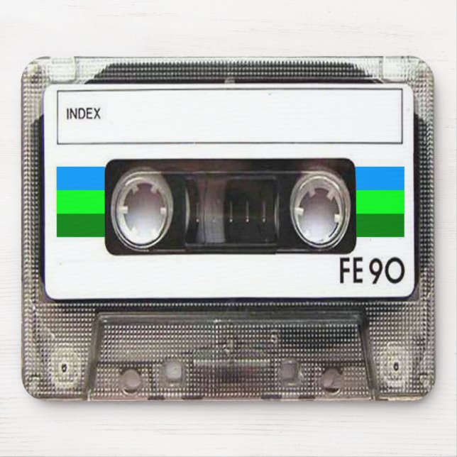 Mousepad Tapete do rato do verde da cassete de banda (Frente)