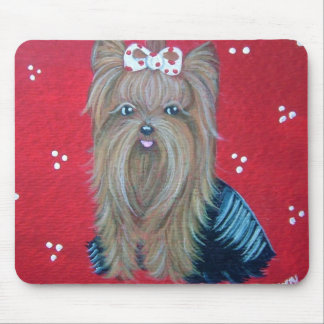 Mousepad Tapete do rato do vermelho de Yorkie