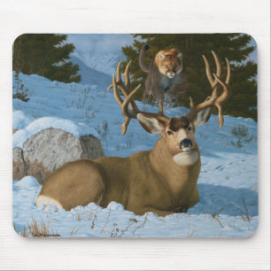 Mousepad Tapete do rato dos cervos de mula