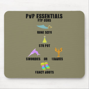 Mousepad Tapete do rato dos fundamentos de Runescape PVP