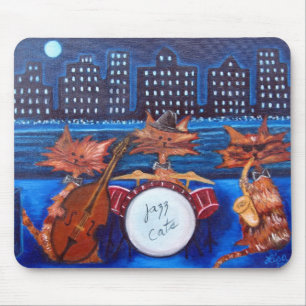 Mousepad Tapete do rato dos gatos do jazz