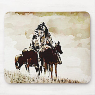 Mousepad Tapete do rato dos guerreiros de Cheyenne do