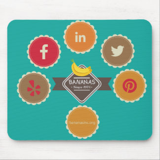 Mousepad Tapete do rato dos ícones das BANANAS