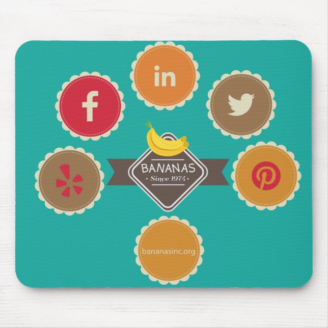 Mousepad Tapete do rato dos ícones das BANANAS (Frente)