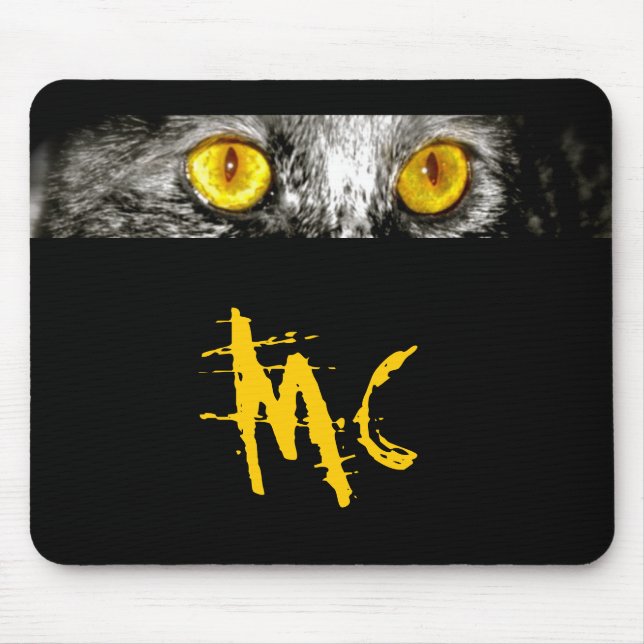 Mousepad Tapete do rato dos olhos de gato do macaco somente (Frente)