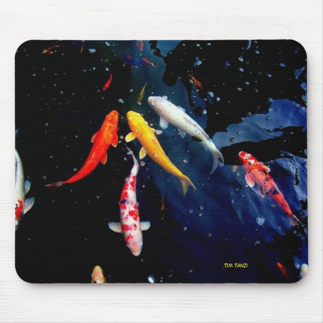 Mousepad Tapete do rato dos peixes de Koi (Frente)