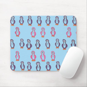 Mousepad Tapete do rato dos pinguins do divertimento