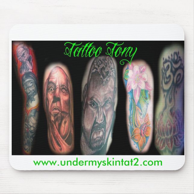 Mousepad tapete do rato dos tonys do tatuagem (Frente)