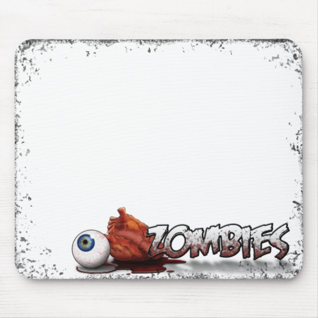 Mousepad Tapete do rato dos zombis do coração do olho (Frente)