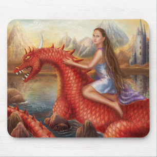 Mousepad Tapete do rato "dragão vermelho "