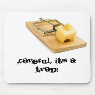 Mousepad Tapete do rato engraçado - armadilha do rato
