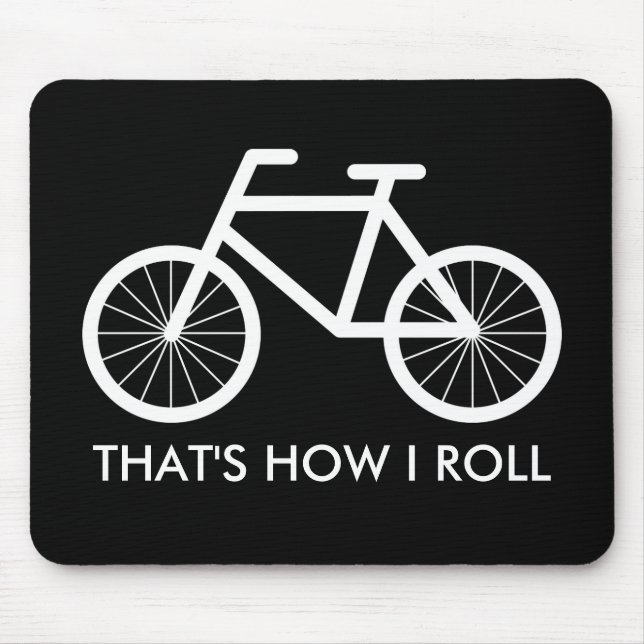 Mousepad Tapete do rato engraçado da bicicleta para fãs da (Frente)