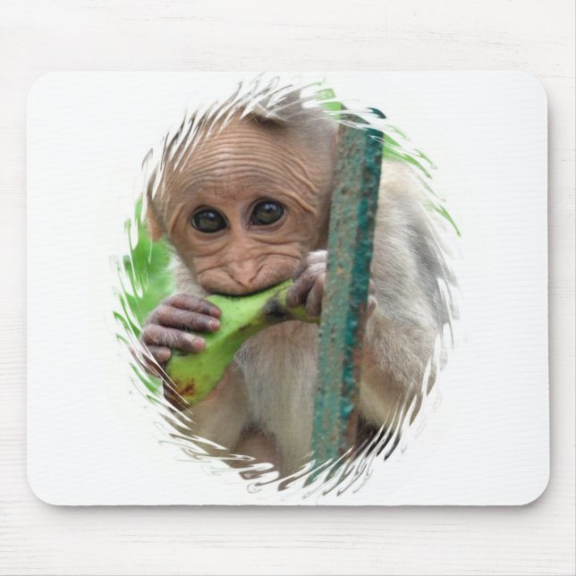 Mousepad Tapete do rato engraçado da imagem do macaco (Frente)