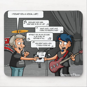 Mousepad Tapete do rato engraçado do humor da música do