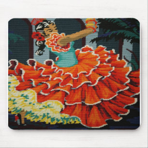 Mousepad Tapete do rato espanhol do dançarino do Flamenco