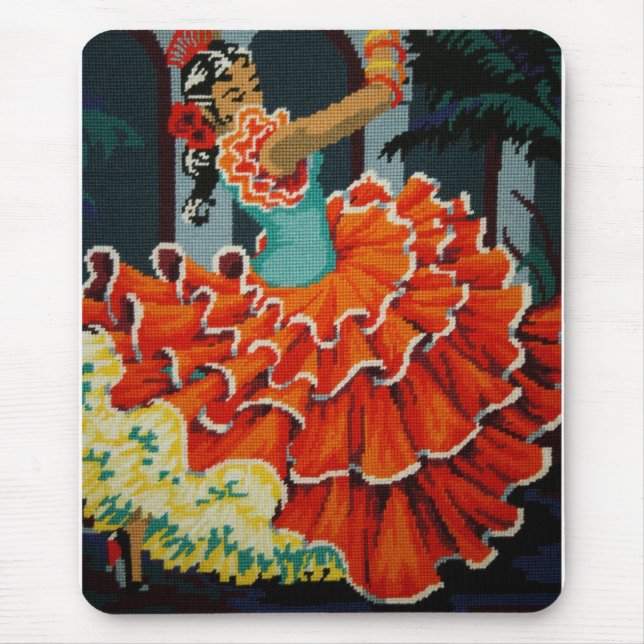 Mousepad Tapete do rato espanhol do dançarino do Flamenco (Frente)
