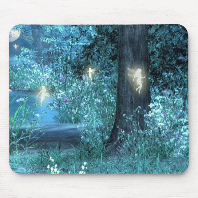 Mousepad Tapete do rato feericamente mágico da silhueta do (Frente)