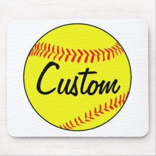 Mousepad Tapete do rato feito sob encomenda do softball de