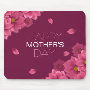 Mousepad Tapete do rato feliz floral elegante do dia das