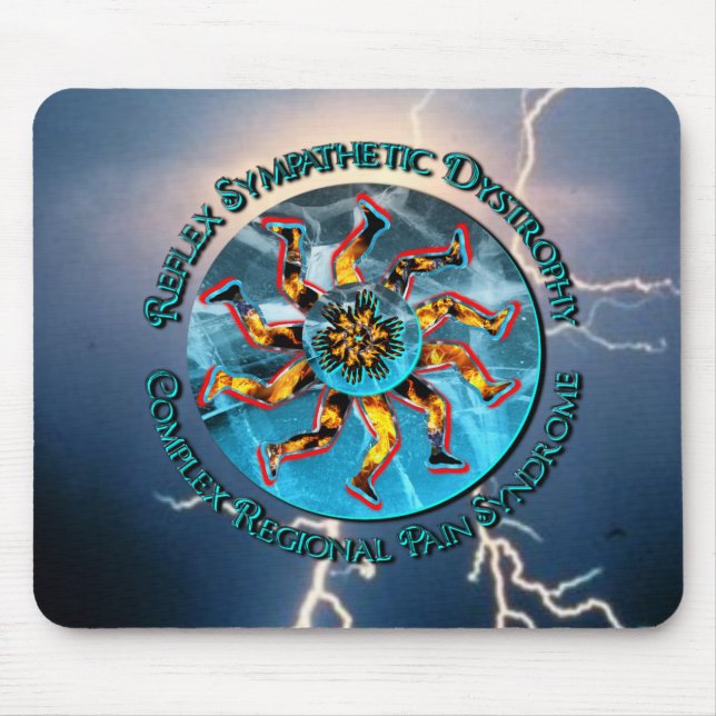 Mousepad Tapete do rato flamejante de Starburst da mão & do (Frente)
