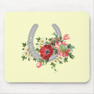 Mousepad Tapete do rato floral da ferradura do pulverizador