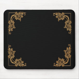 Mousepad Tapete do rato floral ornamentado da cor damasco