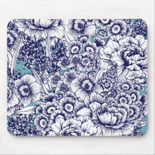 Mousepad Tapete do rato floral retro