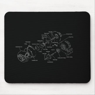Mousepad Tapete do rato forçado da indução do Turbocharger