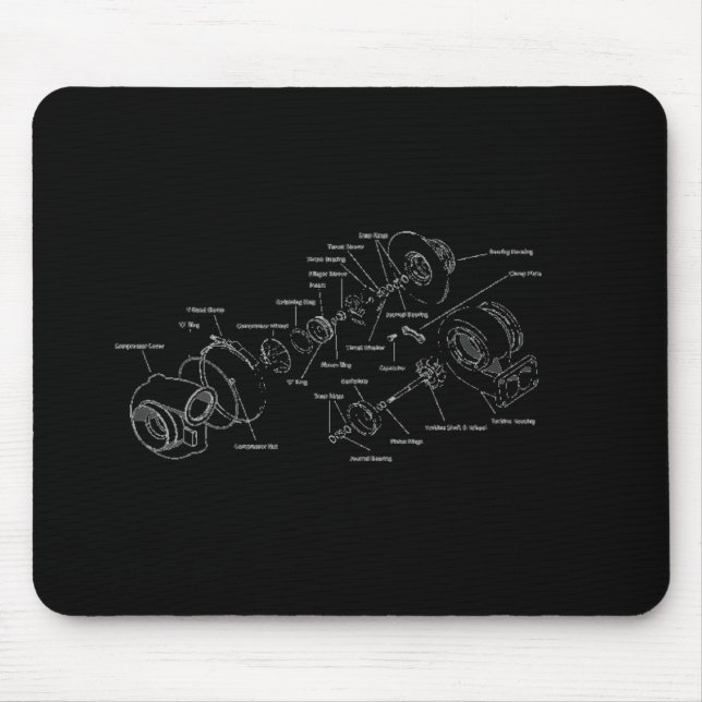 Mousepad Tapete do rato forçado da indução do Turbocharger (Frente)