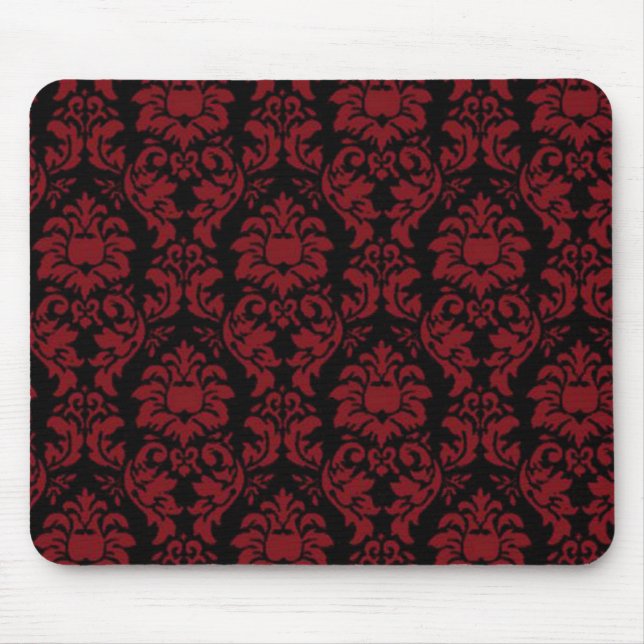 Mousepad Tapete do rato gótico vermelho & preto (Frente)