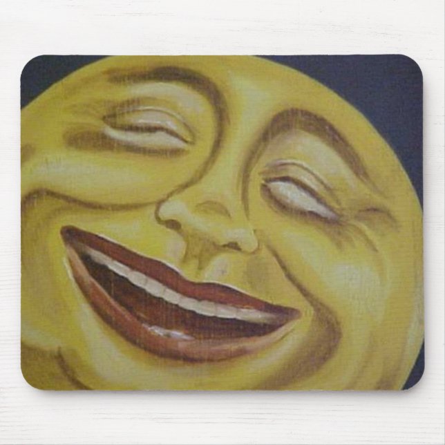 Mousepad Tapete do rato grande da cara de lua (Frente)