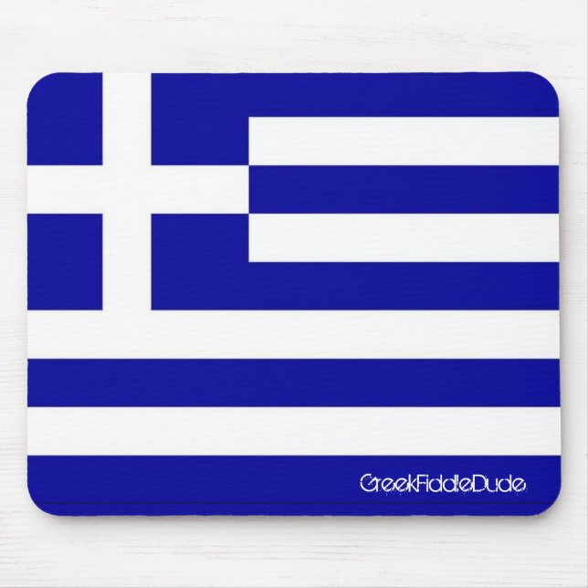 Mousepad Tapete do rato grego da bandeira (Frente)