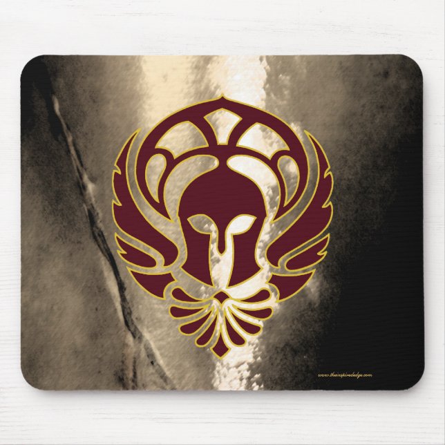 Mousepad Tapete do rato grego do metal do guerreiro (Frente)