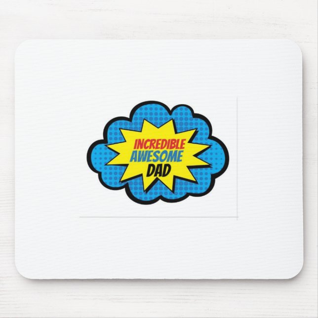 Mousepad Tapete do rato impressionante incrível do pai (Frente)