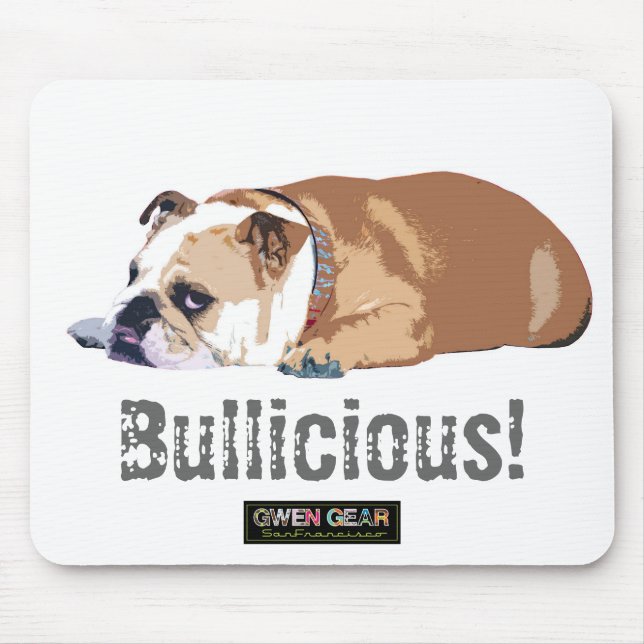 Mousepad Tapete do rato inglês do buldogue de Bullicious (Frente)