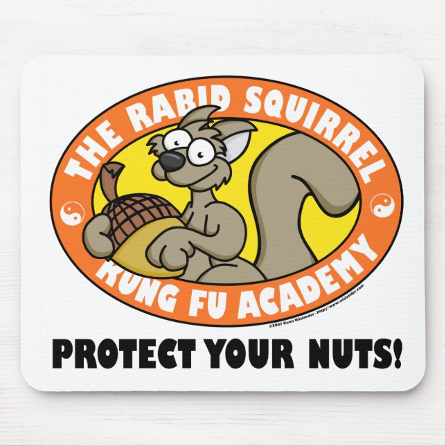 Mousepad Tapete do rato irracional de Kung Fu do esquilo (Frente)