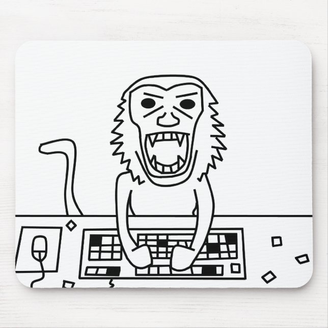 Mousepad Tapete do rato irritado do macaco (Frente)