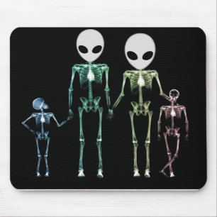 Mousepad tapete do rato legal do esqueleto do raio X